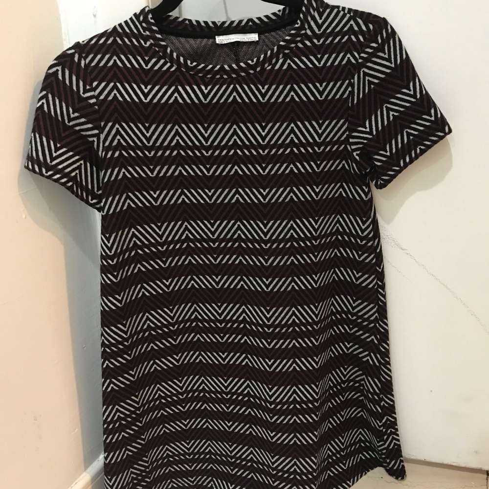 ZARA Short Sleeve Print Dress